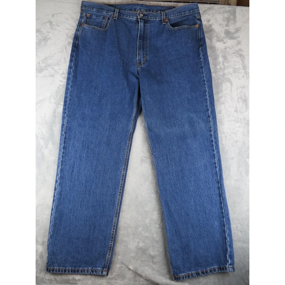 Levis 550 Jeans Mens 42x32‎ Blue Relaxed Fit Straight Leg Zip Fly Denim Pants